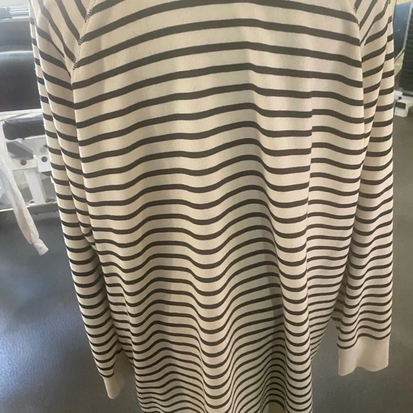 Old Navy Black and White Striped Sweatshirt - Picture 2 of 3
